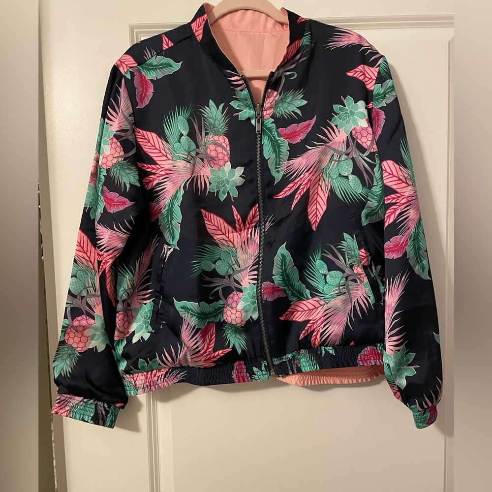Reversible Satin Bomber Jacket